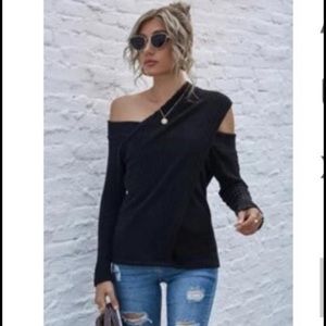 New Shein sweater off the shoulder top.